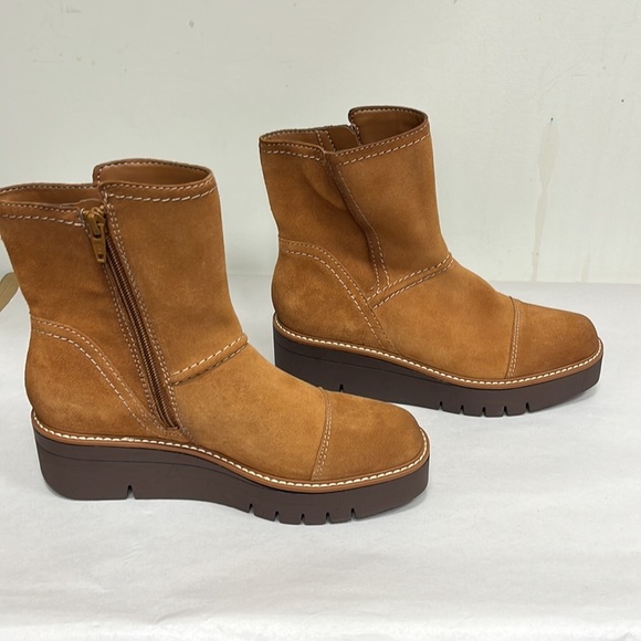 Naturalizer Wylie Suede Wedge Zip Up Flat Platform Boots Size 6M - Picture 6 of 11